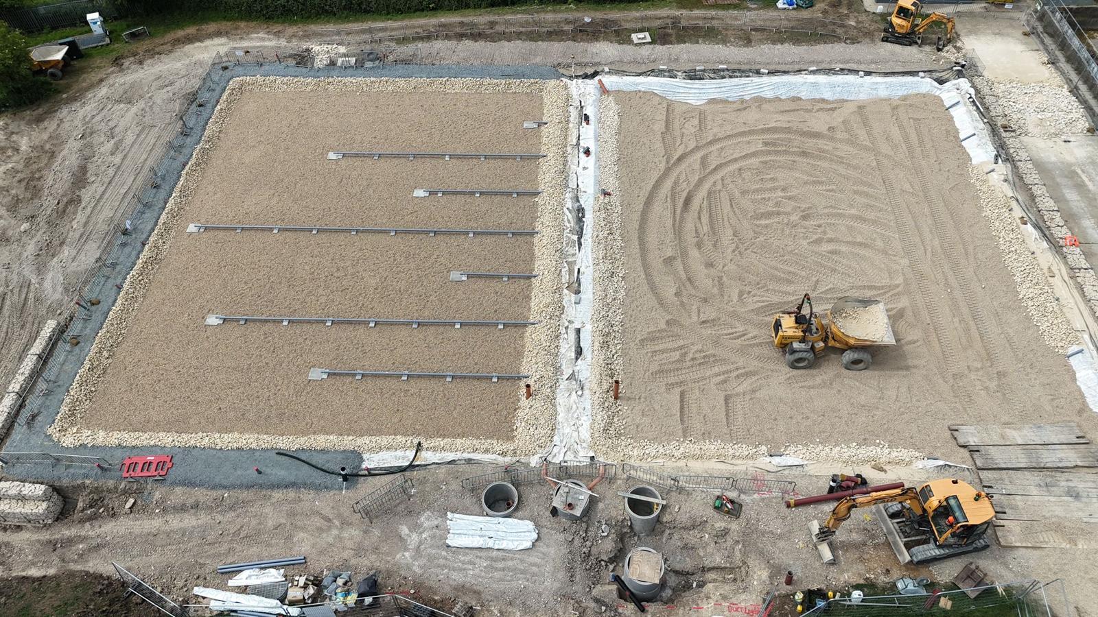 Filter bed formation works at Hatfield Heath STW